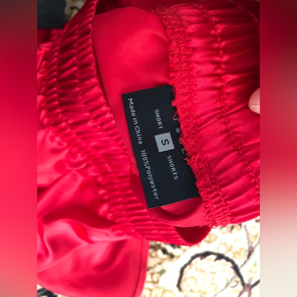 TESLA New Short Shorts Red Satin Sexy Size XS Extra Small - Picture 4 of 10
